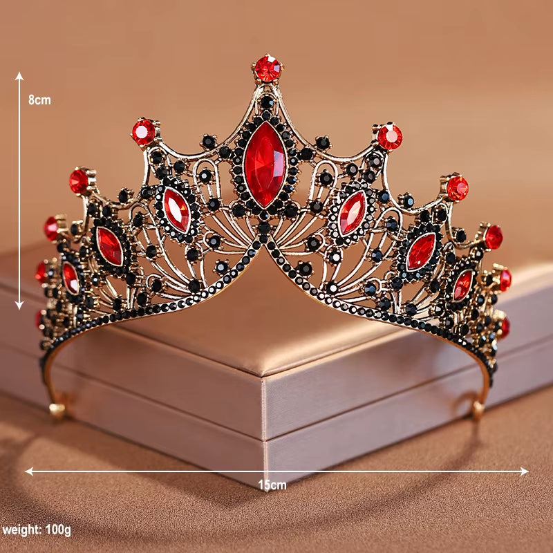 Itacazzo Bridal Headwear Green-Colour Ladies Exquisite Dazzling Party Crown Luxurious Birthday Tiaras