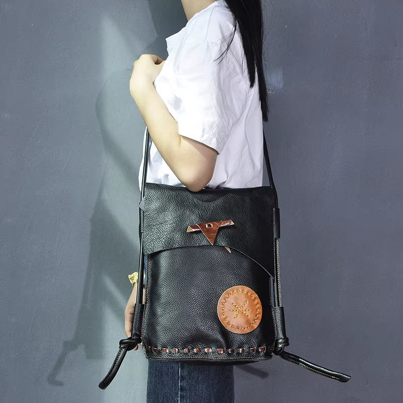 2021 Genuine Leather Famous Brand Luxury Ladies Retro Small Purse and Handbag Shoulder Bag Women Design Female Elegant Bag 6632