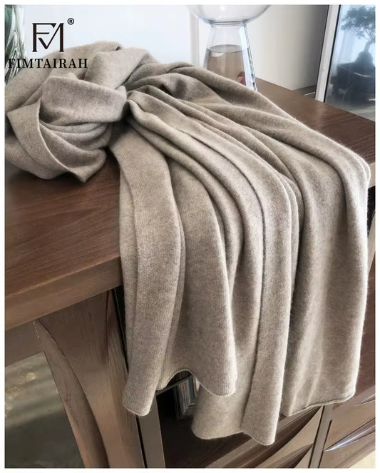 New 100% Pure Cashmere Scarf Women Knitted Winter Autumn Elegant and Smart! 100% Pure Cashmere Scarf for Men and Women