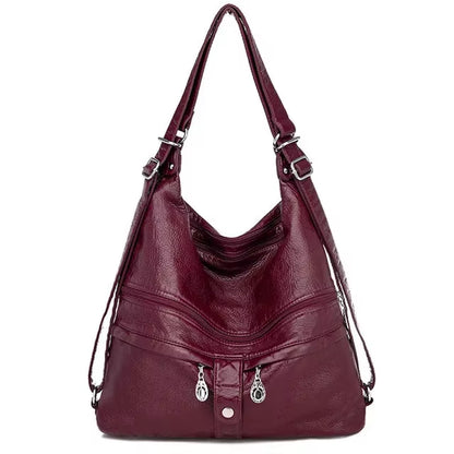 Genuine Leather Handbags Multifunction Casual Tote Bag Bagpack Mochilas Bags for Women Shoulder Bags Ladies Hand Bag Bolsas