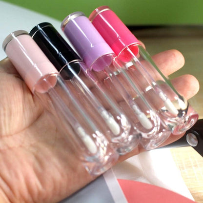 26 Pcs Refillable Empty 8Ml Lip Gloss Tubes with Clear Wand，Round Pink Lipgloss Containers，Diy Cosmetic Packing Container Bulk Wholesale