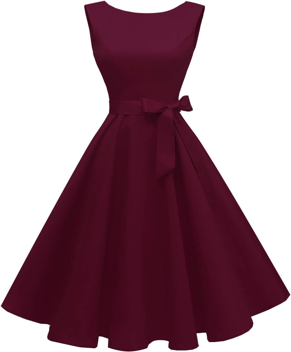 Women'S Boatneck Sleeveless Swing Vintage 1950S Cocktail Dress New