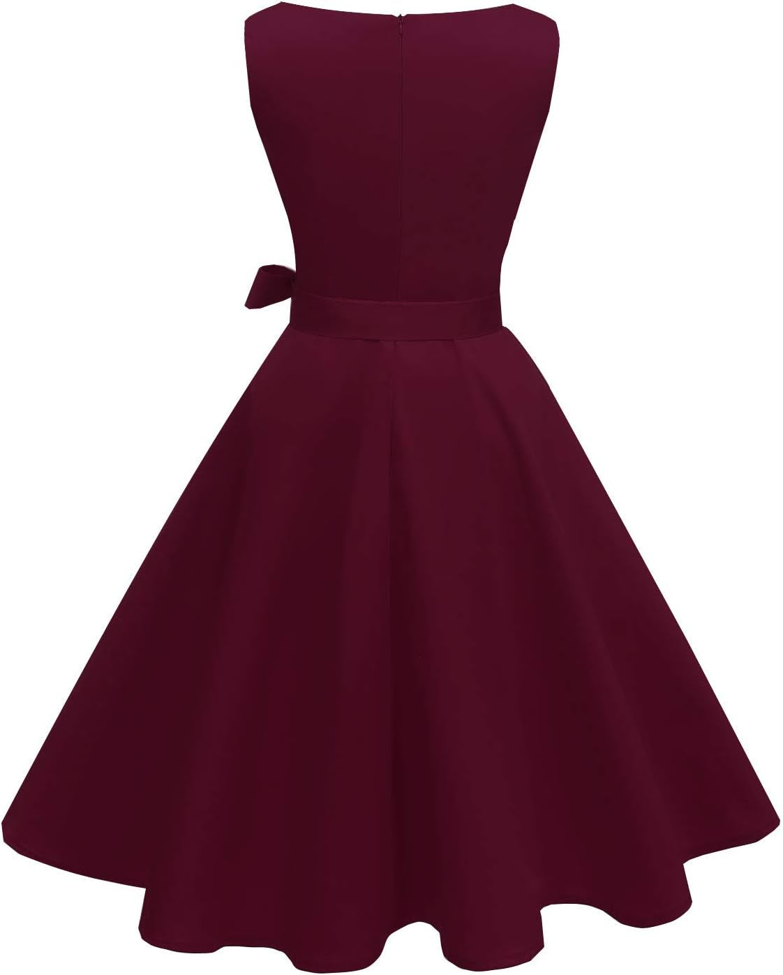 Women'S Boatneck Sleeveless Swing Vintage 1950S Cocktail Dress New