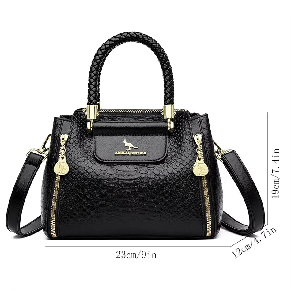 Fashion Crossbody Bags for Women Designer Ladies Purses and Handbags High-Quality Soft Leather Women Shoulder Messenger Bags Sac