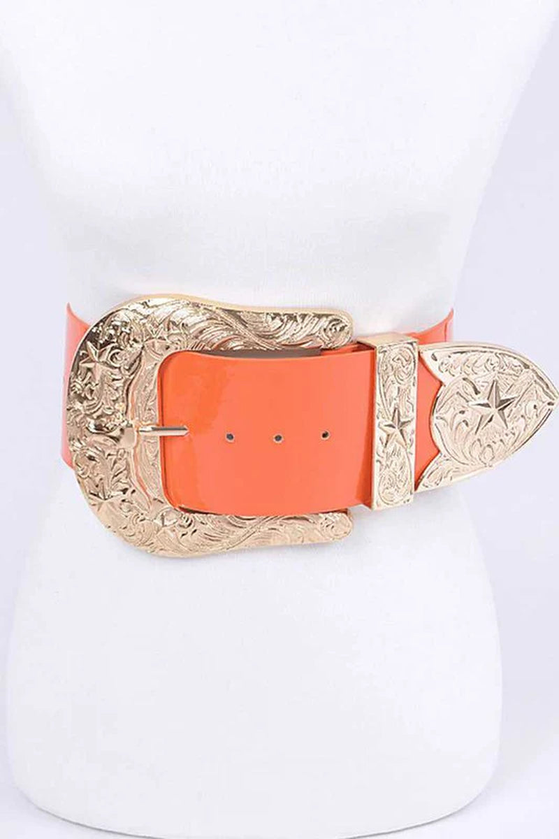 Patent Leather Statement Oversize Belt