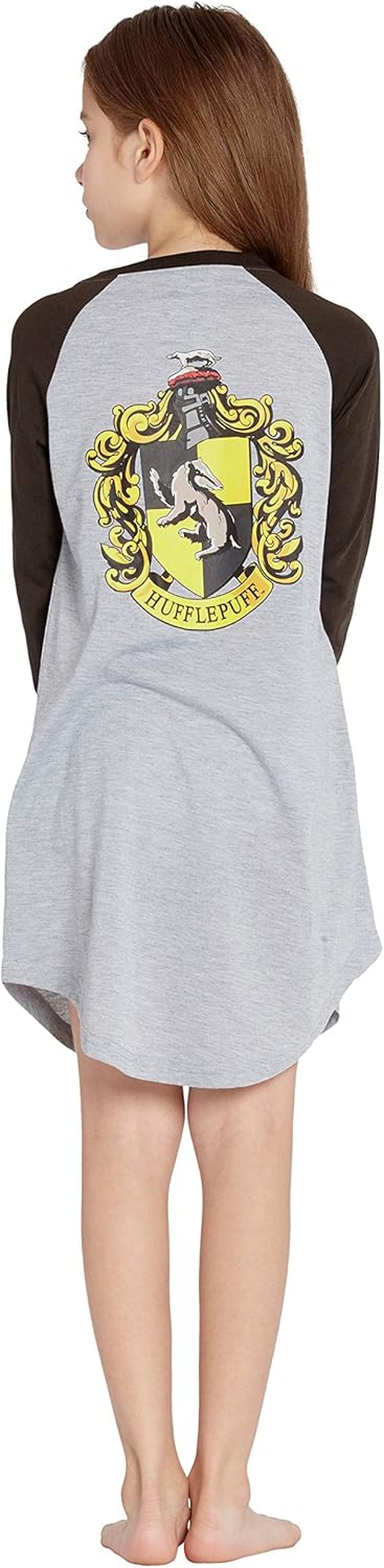 Harry Potter Nightgown for Girls Hogwarts House Raglan Long Sleeve Pajama