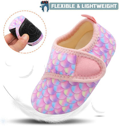 Toddler Warm Winter House Slippers Baby Boys Girls Indoor Home Slippers Cozy Lightweight Non-Slip Shoes for Infant Kids Plush Linned