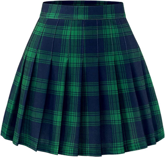 Pleated Skirts for Women Mini High Waist Skater Tennis Skirt A-Line Cheerleader Skirt