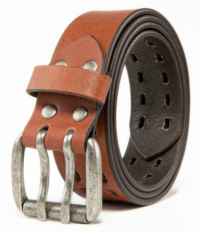 Men’S Top Grain Leather Belts for Men Genuine Solid Belt Workmen 1.5Inch Width
