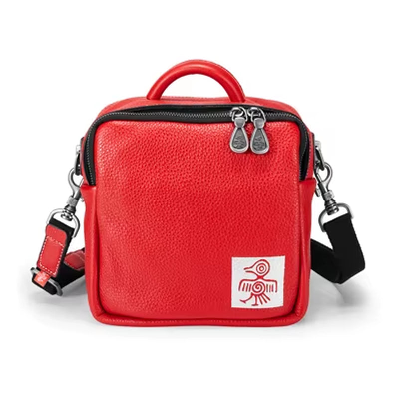 Casual Crossbody Square Bags Ladies Soft Cowhide Genuine Leather Both Sides Zipper Women'S Shoulder Handbags