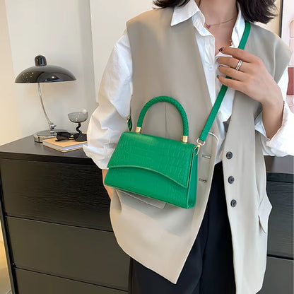 Solid Pu Leather Shoulder Bag Fashion Designer Handbags Top Handle Bags for Women Casual Crossbody Bags