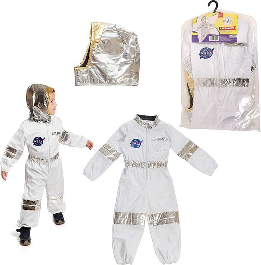 Astronaut Costume for Kids, Pretend Play Astronaut Costume Set with Accessories - Astronaut Outfit for Kids Ages 3-7