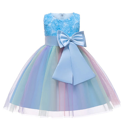 Girls Dresses Flower Girl Dress Kids Floral Princess Bridesmaid Pageant Gown Birthday Party Wedding Dress