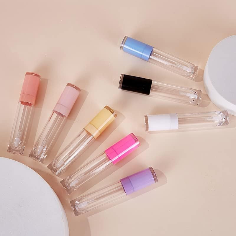 26 Pcs Refillable Empty 8Ml Lip Gloss Tubes with Clear Wand，Round Pink Lipgloss Containers，Diy Cosmetic Packing Container Bulk Wholesale