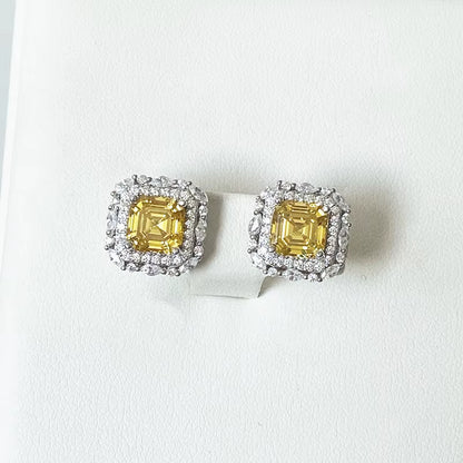 Wholesale  Brand 100% 925 Sterling Silver Paraiba Tourmaline Gemstone Birthstone Ear Studs Earrings Ladies Fine Jewelry