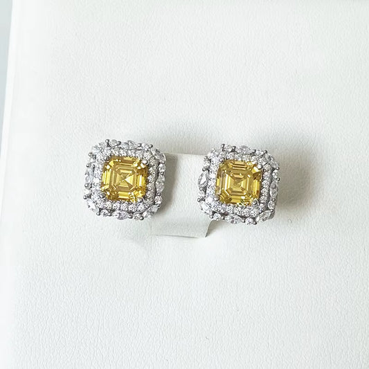 Wholesale  Brand 100% 925 Sterling Silver Paraiba Tourmaline Gemstone Birthstone Ear Studs Earrings Ladies Fine Jewelry
