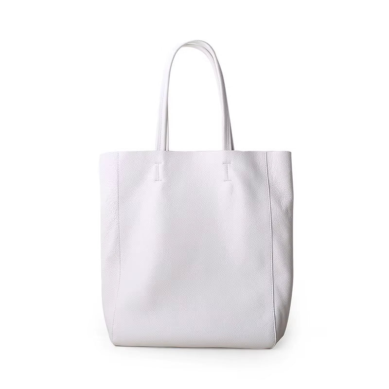100% Genuine Leather Women Shoulder Bags Luxury Brand Big Cow Leather Handbags Large Cowhide Ladies Top Handle Tote Shopping Bag