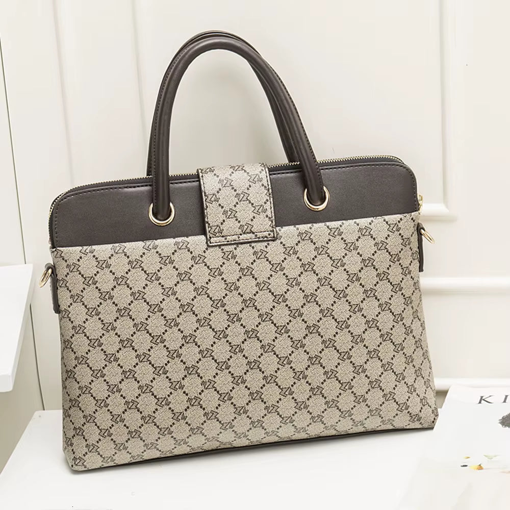 Fashion Women Leather Laptop Briefcases Office Lady Handbags for Woman Business Leather Handbag Notebook Computer Shoulder Bags