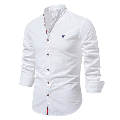 New Spring Cotton Social Shirt Men Solid Color High Quality Long Sleeve Shirt for Men Lapel Casual Social Men'S Shirts