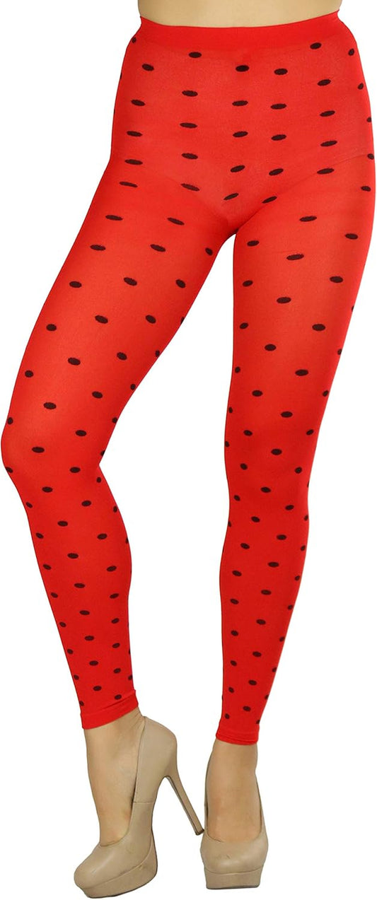 Women'S Opaque Ankle Long Nylon Footless Fun Tights Pantyhose