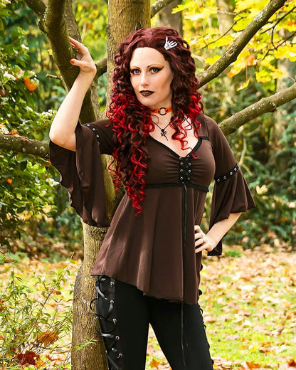 Ophelia Corset Top: Victorian Gothic Medieval Women'S Peasant Blouse for Everyday Halloween Cosplay Festivals