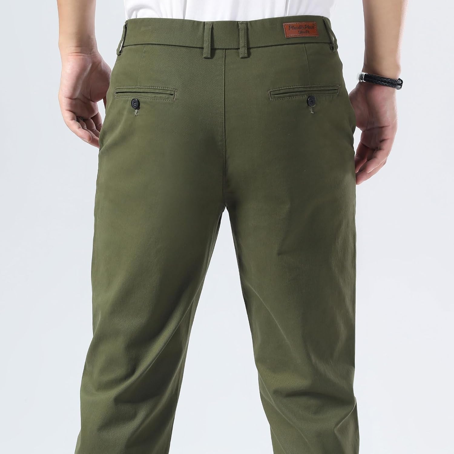 Men’S Slim Fit Khaki Pants Men’S Tapered Chino Pants