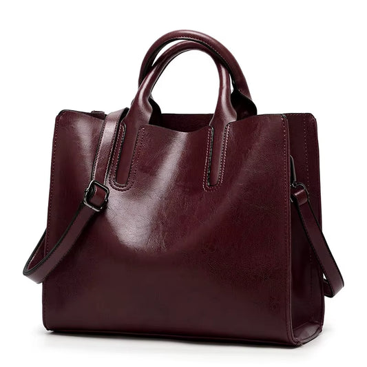 Fashion Leather Women Handbags New Shoulder Bag Oil Wax Leather Bags Female Messenger Crossbody Bag Tote Green Bolsos 2023
