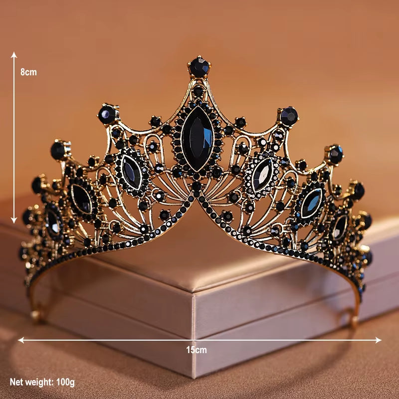 Itacazzo Bridal Headwear Green-Colour Ladies Exquisite Dazzling Party Crown Luxurious Birthday Tiaras