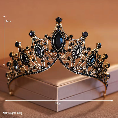 Itacazzo Bridal Headwear Green-Colour Ladies Exquisite Dazzling Party Crown Luxurious Birthday Tiaras