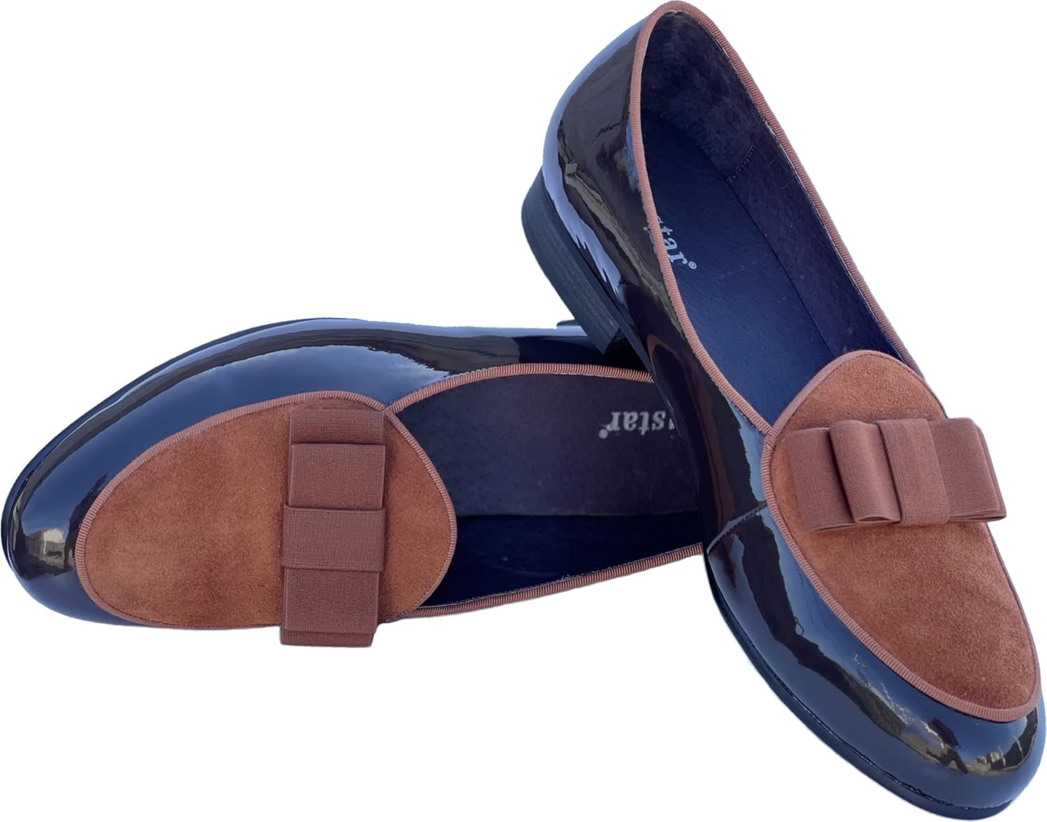 Men'S Leather Loafers Belgian Tuxedo Dress Shoes Slip-On Formal Prom Penny Loafers Banquet Flats