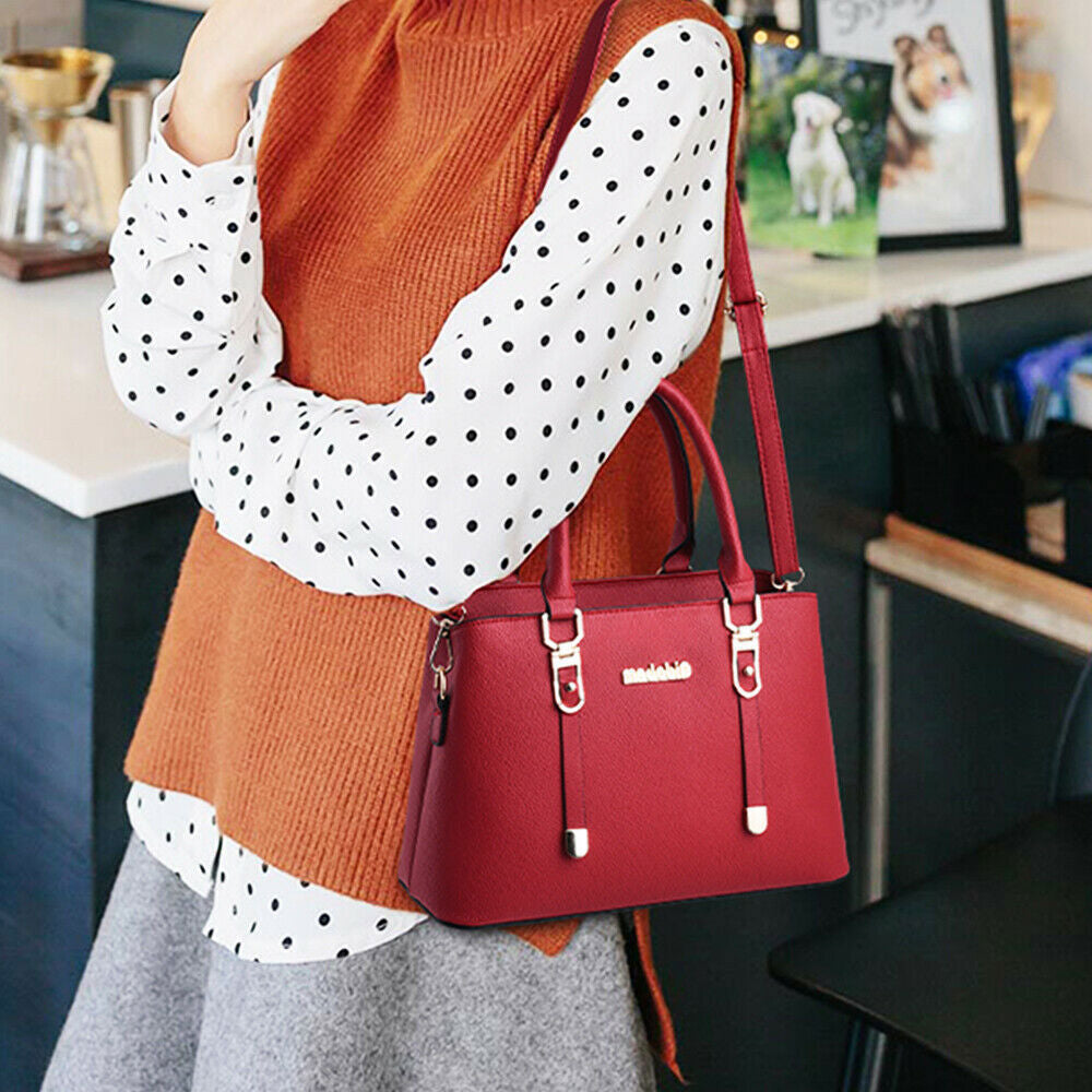 Women Lady Leather Handbags Messenger Shoulder Bags Tote Satchel Purse Large