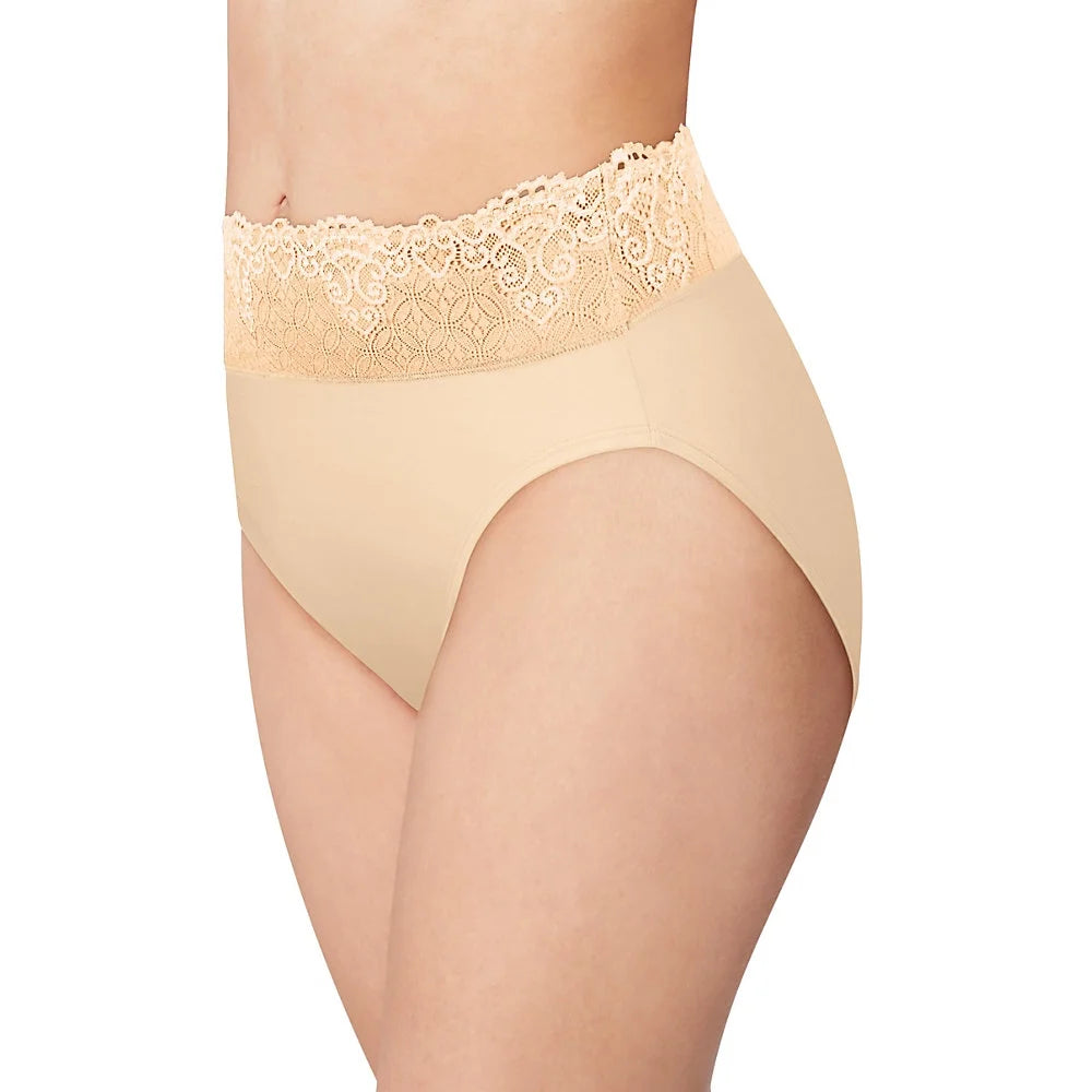 Women'S  Passion for Comfort Lace & Tailored Hi Cut Panty