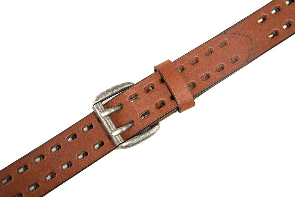 Men’S Top Grain Leather Belts for Men Genuine Solid Belt Workmen 1.5Inch Width