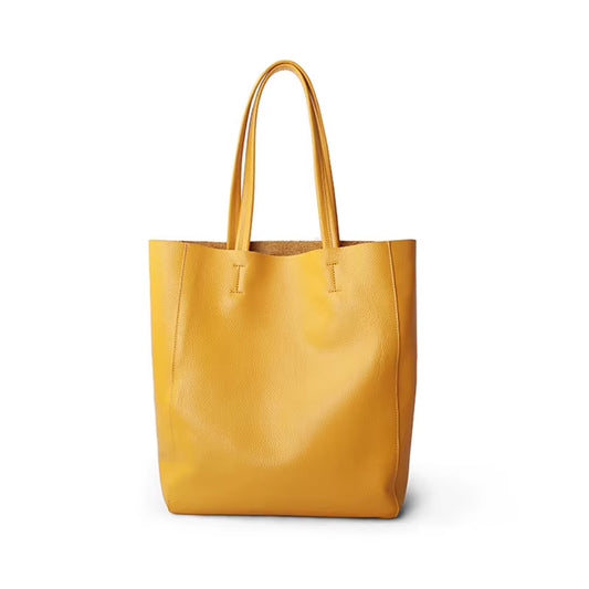100% Genuine Leather Women Shoulder Bags Luxury Brand Big Cow Leather Handbags Large Cowhide Ladies Top Handle Tote Shopping Bag