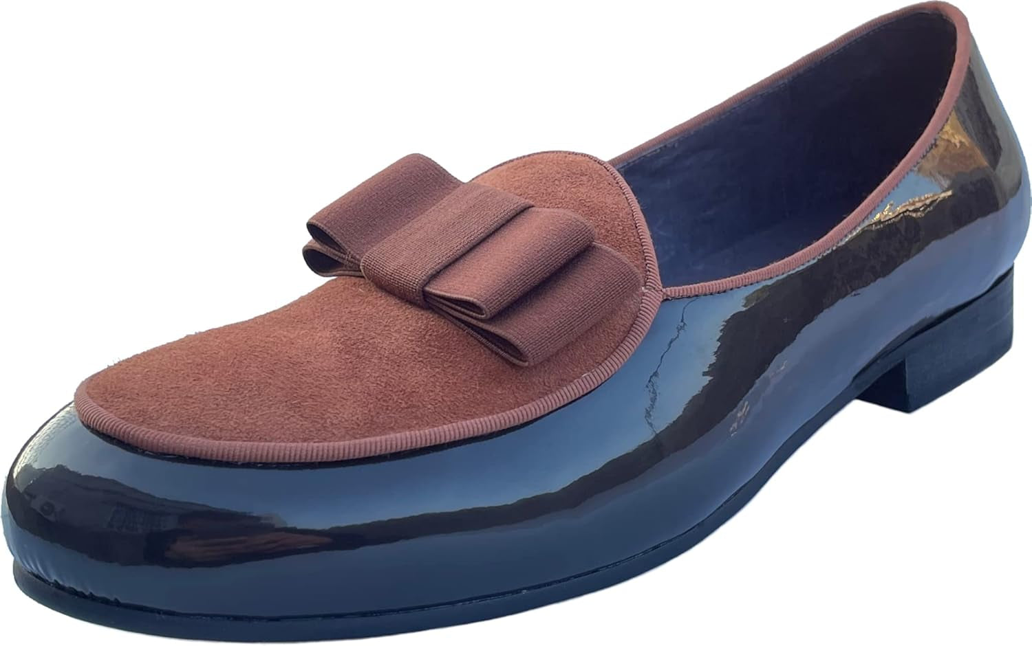 Men'S Leather Loafers Belgian Tuxedo Dress Shoes Slip-On Formal Prom Penny Loafers Banquet Flats