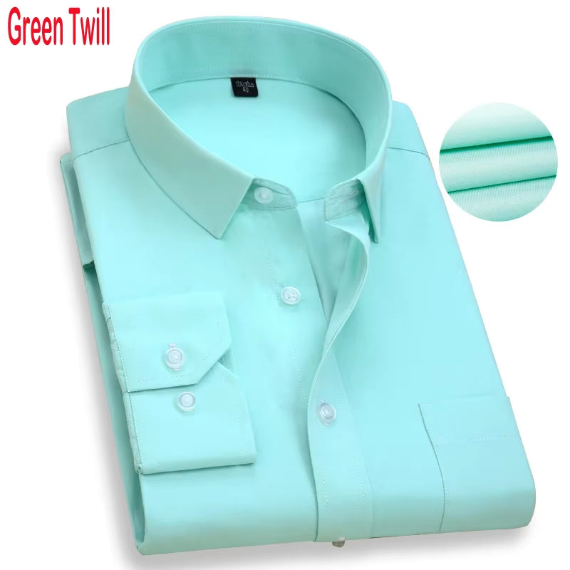 Men'S Top Quality Dress Shirts 2023 Fashion New Slim Fit Long Sleeve Shirt Men Black White Formal Button up Shirt Chemise Homme