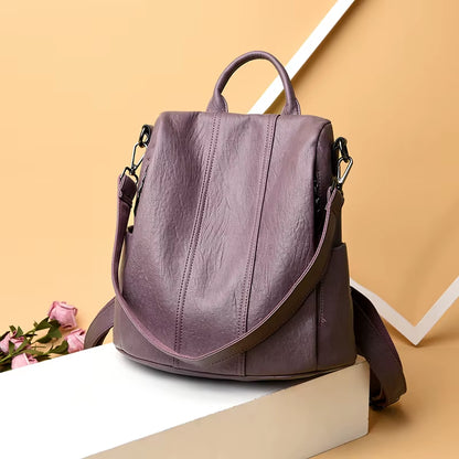 Women'S Waterproof anti Theft Leather Backpack 2024 Girls Shoulder Bags Multifunctional Large Capacity Travel Backpacks Mochilas