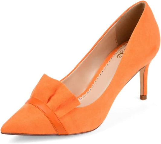 Journee Womens Marek Pointed Toe Mid Heel Pumps