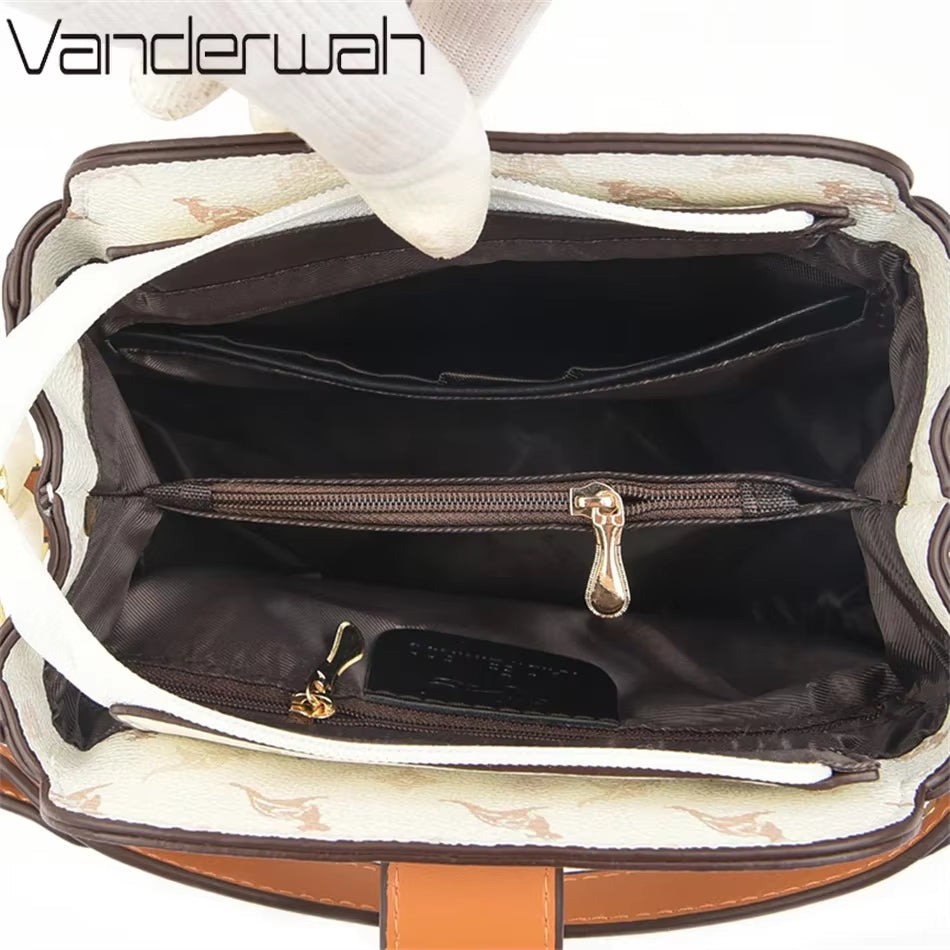 Luxury Genuine Brand Handbags Women'S Bags Designer Handle Bags High Quality Shoulder Messenger Bags Fashion Leather Sac a Main