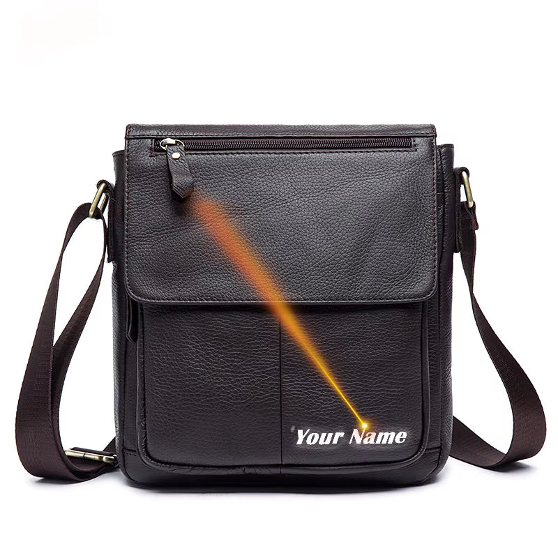 MVA Men'S Genuine Leather Bag Crossbody Bags for Men Messenger Bag Men Leather Men'S Shoulder Bags Male Man Handbags 819
