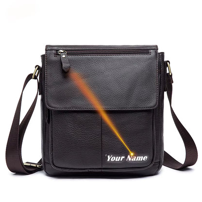 MVA Men'S Genuine Leather Bag Crossbody Bags for Men Messenger Bag Men Leather Men'S Shoulder Bags Male Man Handbags 819