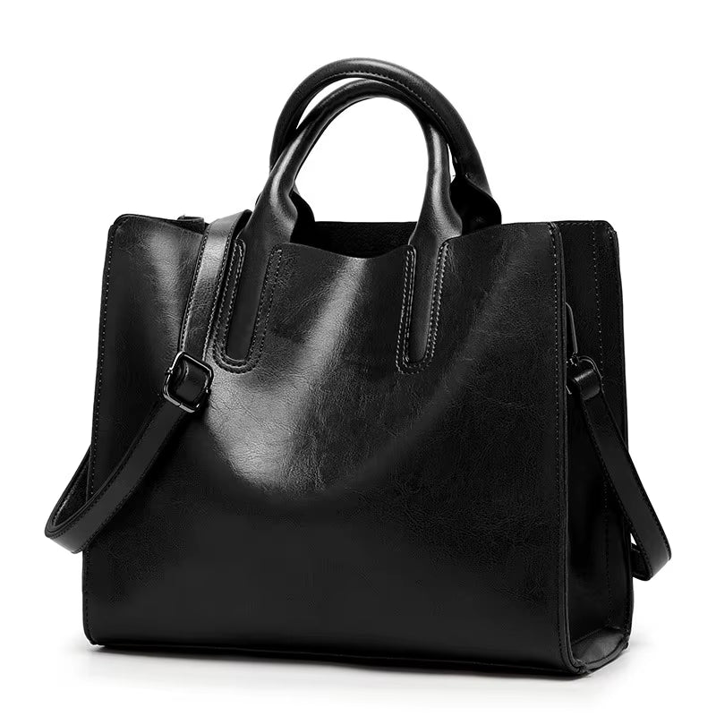 Fashion Leather Women Handbags New Shoulder Bag Oil Wax Leather Bags Female Messenger Crossbody Bag Tote Green Bolsos 2023