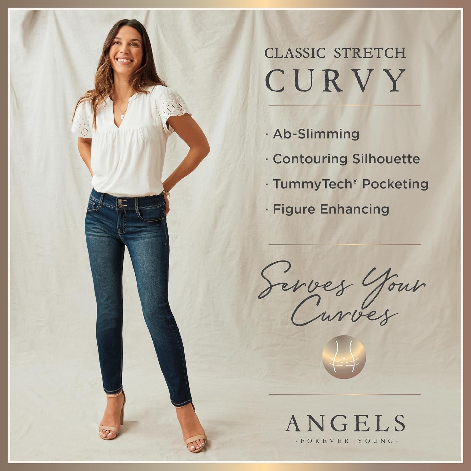Women'S Curvy Bootcut Mid-Rise Jeans (Standard and Plus)