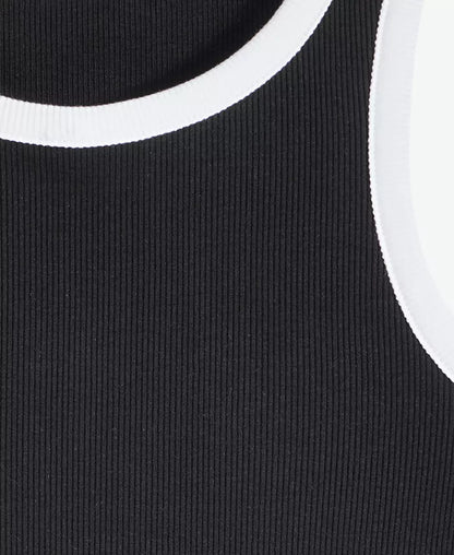 Women'S Contrast Tipped Micro Rib Tank Top, Exclusively at Macy'S