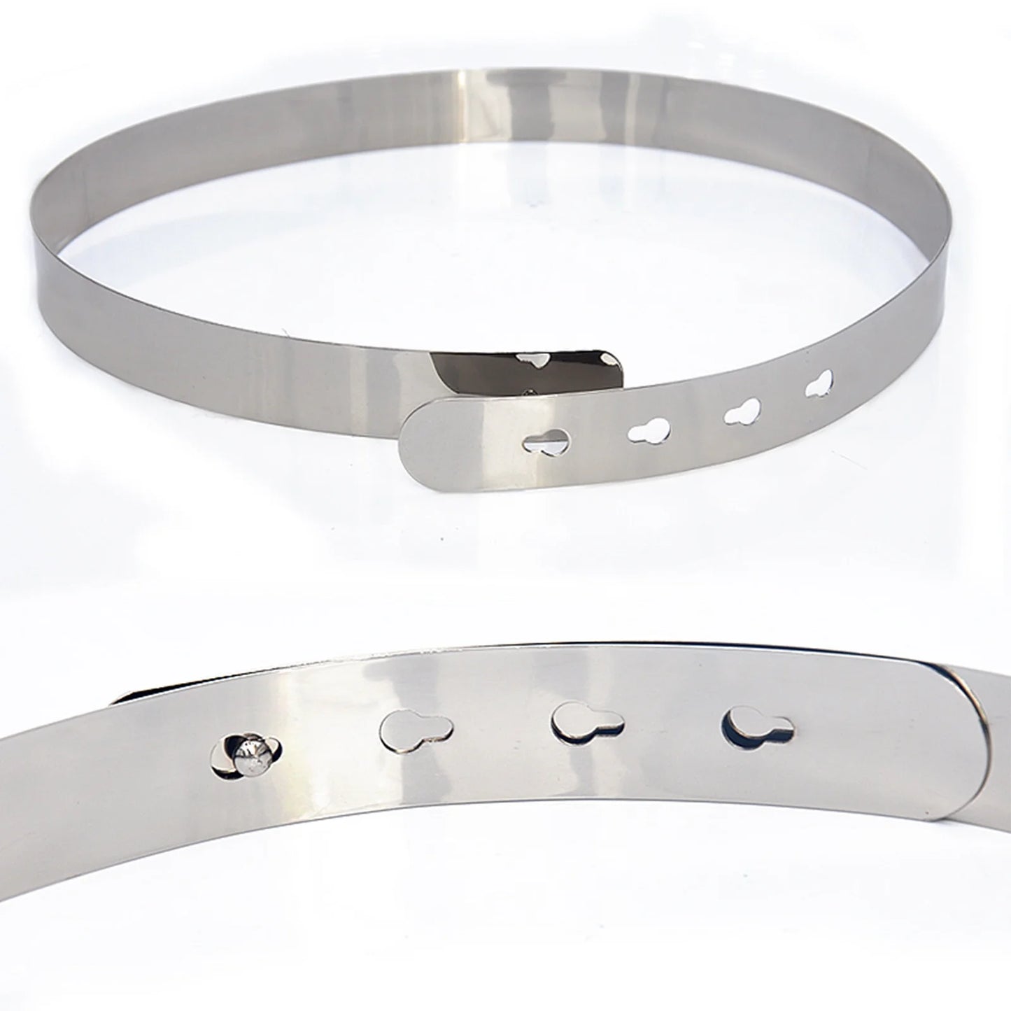 Female Leather Belt Women Silver Buckle Women Skinny Metal Belts Women Slim Fit Metal Chain Belts Gold Silver Thin Stretch Metal Fashion Dress Belts Belts for Women Western Style Black