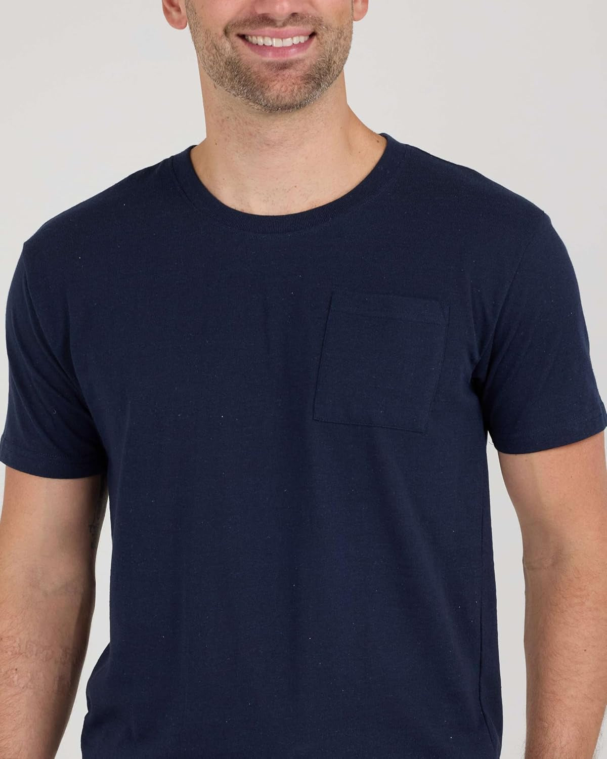 4 Pack: Men'S Cotton Performance Short Sleeve Crew Neck Pocket T-Shirt Athletic Top (Available in Big & Tall)