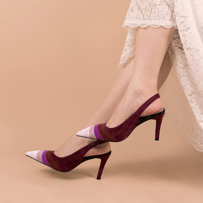 Kitten Heels for Women Rainbow Womens Sandals Pumps Multi Color Sexy Pointed Toe Comfortable Ladies Dress Party Shoes