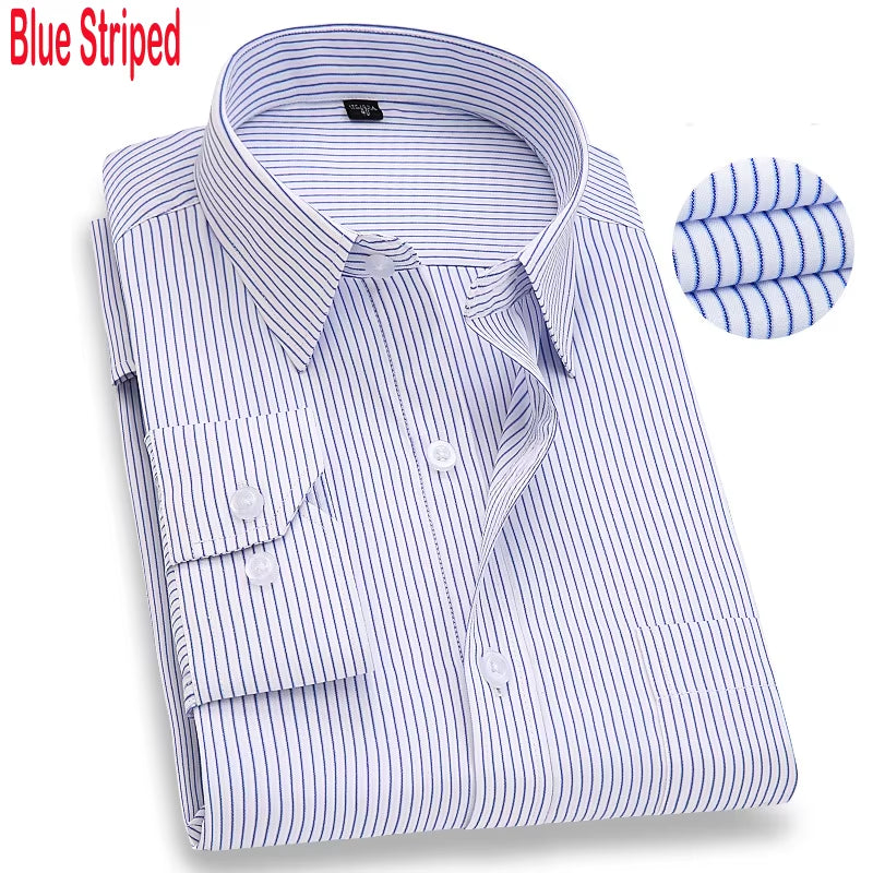 Men'S Top Quality Dress Shirts 2023 Fashion New Slim Fit Long Sleeve Shirt Men Black White Formal Button up Shirt Chemise Homme