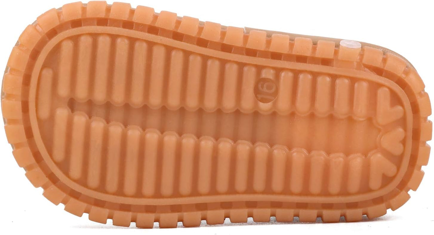 Toddler Boys & Girls Squeaky Sandals Closed-Toe Anti-Slip Rubber Sole First Walkers Shoes