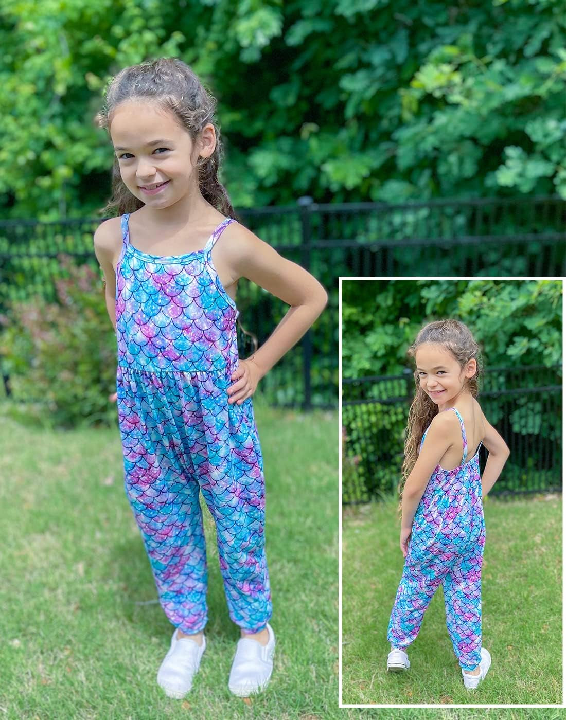 Baby Toddler Girl Cute Strap Jumpsuit One-Piece Romper with Pockets 1-8 Years